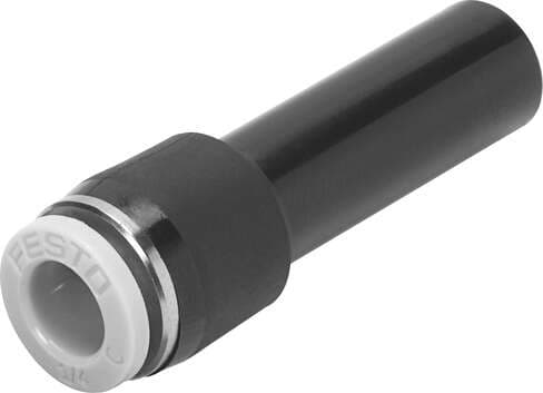Festo 564813 push-in connector QB-1/4H-1/8-U male thread with external hexagon. Size: Standard, Nominal size: 0,098 ", Assembly position: Any, Design structure: Push/pull principle, Operating pressure complete temperature range: -13,8 - 145 Psi 564813 on Powermatic Associates