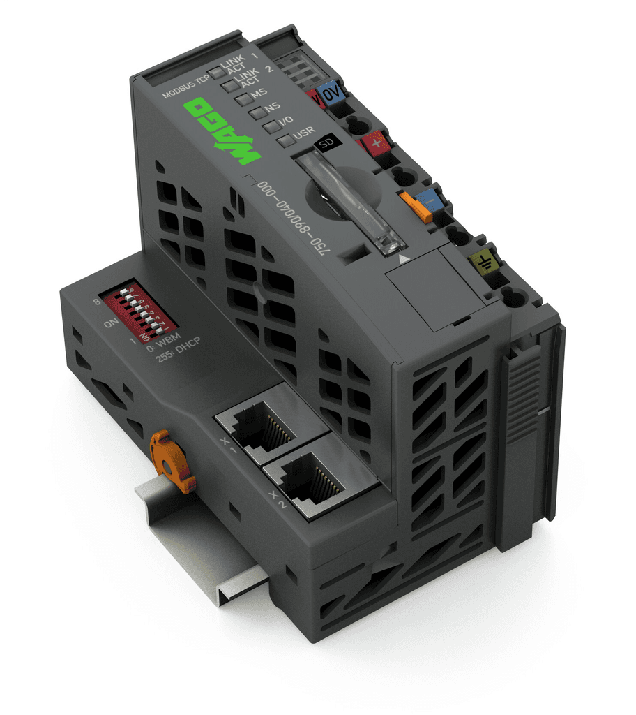 WAGO 750-890/040-000 750-890/040-000 WAGO - Controller Modbus TCP; 4th generation; 2 x ETHERNET, SD Card Slot; Extreme 750-890/040-000 on Powermatic Associates