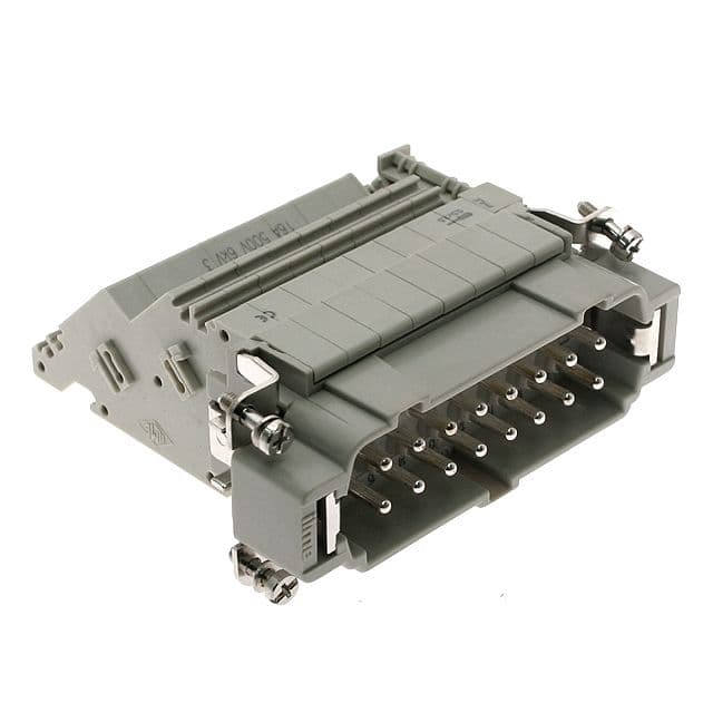 Mencom CTSEM-16R Standard, CTSE series, Male Rectangular Insert, size 77.27, 16 pin, 16 amp, Standard Spring Right ground CTSEM-16R on Powermatic Associates