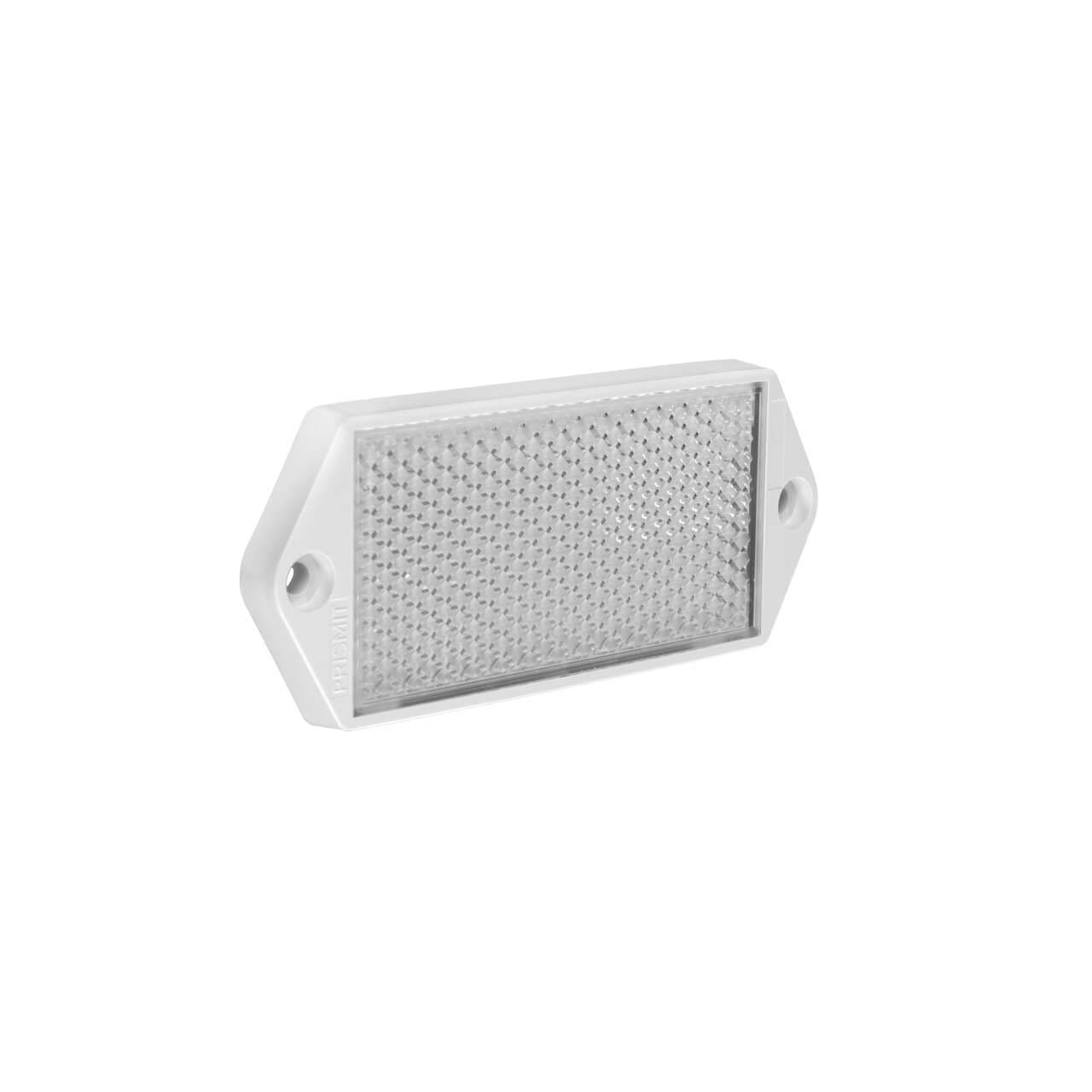 Banner BRT-100X55A Retroreflective Target: Rectangular 100 x 55 mm; Reflectivity Factor: 1.5; Max. Temp.= 50 degrees C; Plastic - two holes and adhesive back for mounting BRT-100X55A on Powermatic Associates