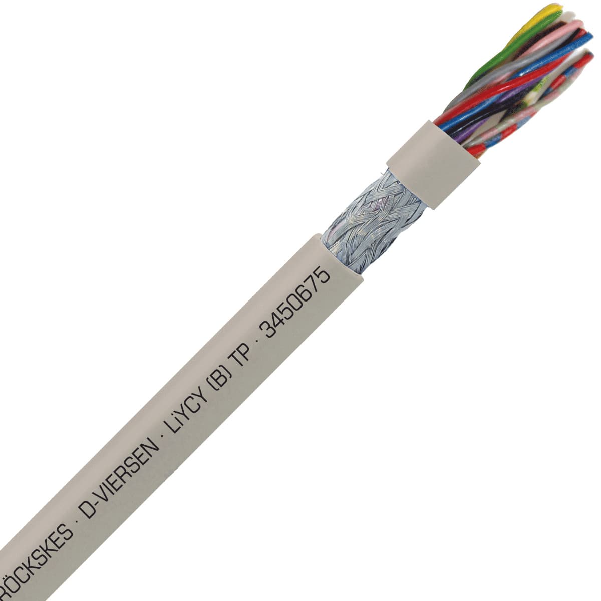 SAB 3450675 LiYCY (B) TP - 19 AWG/6pr, shielded multi-paired signal and control PVC cable with DIN color code 3450675 on Powermatic Associates
