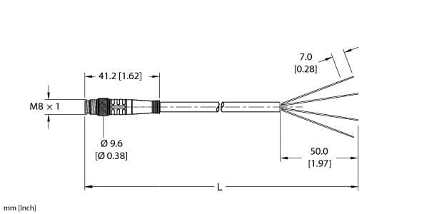 Turck PSG 4M-5/S90 PSG 4M-5/S90 Turck - PSG 4M-5/S90 Actuator and Sensor Cordset, Connection Cable PSG 4M-5/S90 on Powermatic Associates