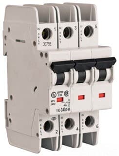 Eaton FAZ-D1.5/3-DC Miniature circuit breaker, 3 pole, 1.5 A, D trip curve, 125 VDC per pole, UL489 FAZ-D1.5/3-DC on Powermatic Associates