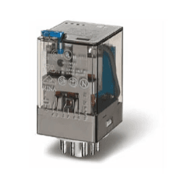 Finder 60.13.8.120.0050 Finder 60.13.8.120.0050 is a relay with solder pin connection type, designed for a rated current of 6A at 250Vac (AC-1) and 6A at 30Vdc (DC-1), with lower currents of 0.3A at 110Vdc and 0.12A at 220Vdc for Normally Open (NO) auxiliary contacts. It operates with a supply voltage of 3C/O or 3PDT (3 Pole Double Throw), suitable for ambient air temperatures ranging from -40 to +70 degrees Celsius for operation and is capable of handling 250VA at 230Vac for AC-15 usage. The relay has a rated voltage of 250Vac, with a control voltage of 3.6 kV and a power consumption of 1.3W. It features a plug-in (11-pins) mounting mode, with dimensions of 66.7mm in net depth, 32.5mm in mounting mode, and 36.4mm in power consumption area. The relay is designed for up to 250,000 operations for Normally Closed (NC) circuits and 20,000,000 operations overall, with contact material made of AgNi (Silver Nickel). 60.13.8.120.0050 on Powermatic Associates