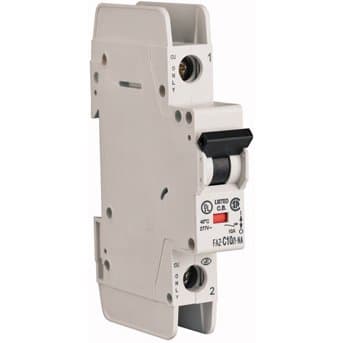 Eaton FAZ-D2/1-DC Miniature circuit breaker, 1 pole, 2 A, D trip curve, 125 VDC per pole, UL489 FAZ-D2/1-DC on Powermatic Associates