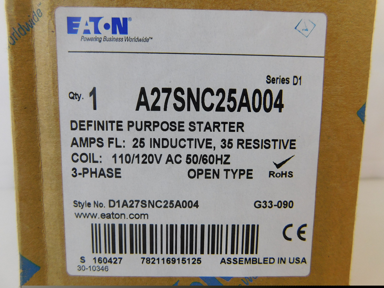 A27SNC25A004 on Powermatic Associates