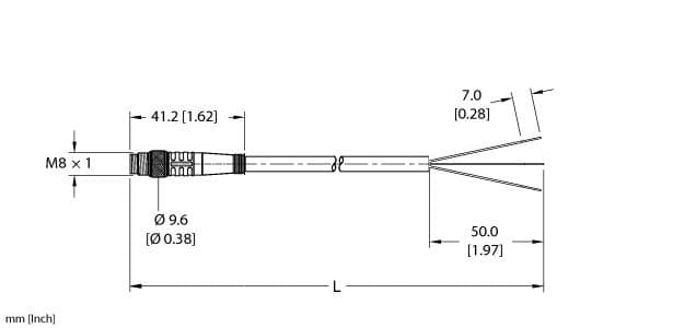 Turck PSG 3M-10/S90 PSG 3M-10/S90 Turck - PSG 3M-10/S90 Actuator and Sensor Cordset, Connection Cable PSG 3M-10/S90 on Powermatic Associates