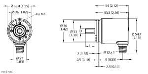 Turck REM-101S6S-9F32B-H1151 REM-101S6S-9F32B-H1151 Turck - REM-101S6S-9F32B-H1151 Absolute Rotary Encoder - Multiturn, Industrial Line REM-101S6S-9F32B-H1151 on Powermatic Associates