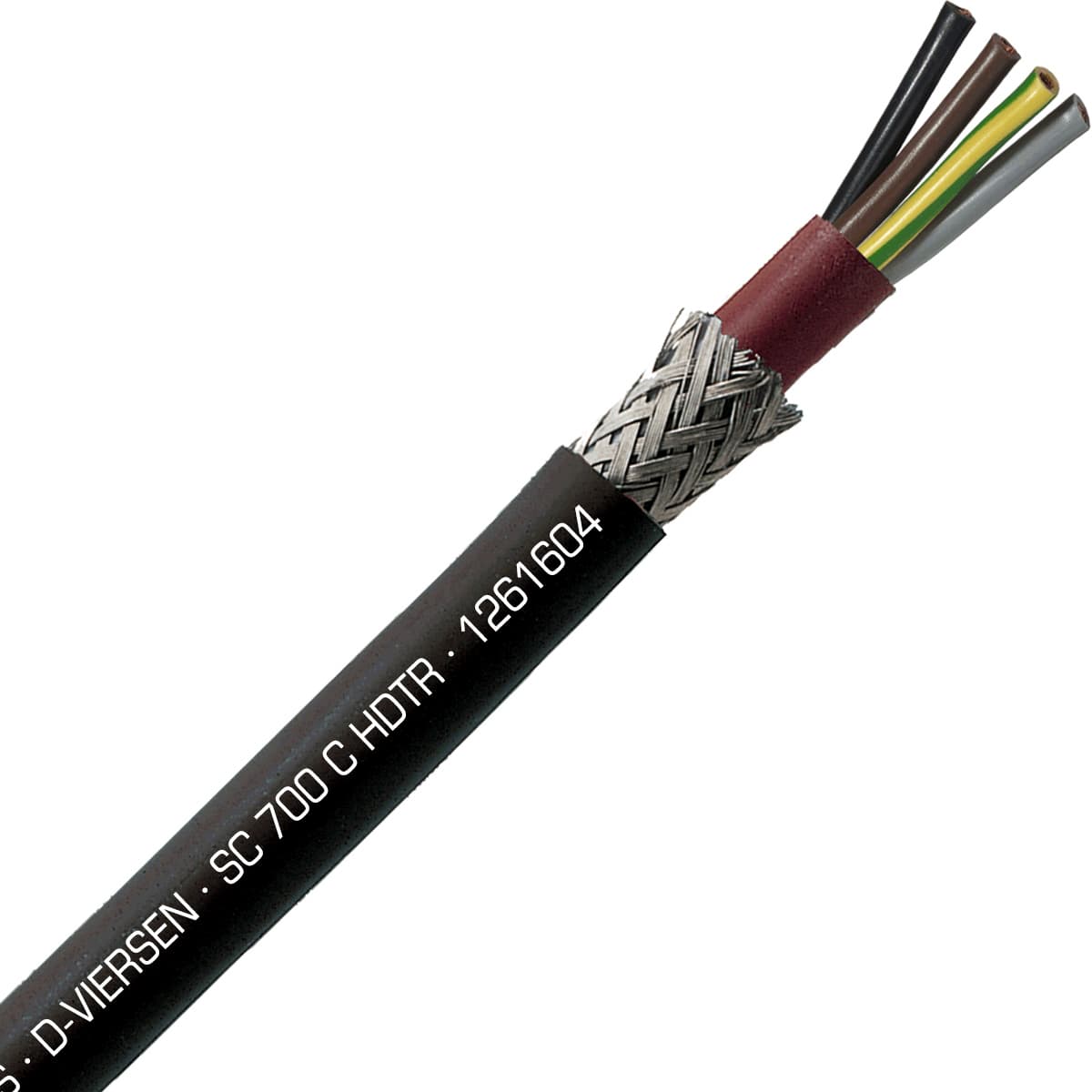 SAB 1261604 SC 700 C HDTR - 16 AWG/4c, shielded halogen-free high temperature silicone cable, UL, CSA, CE, RoHS 1261604 on Powermatic Associates