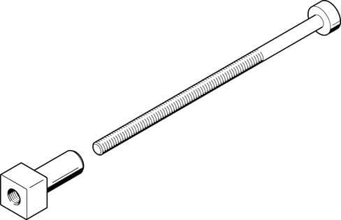 Festo 532808 tie rod CPVSC1-ZA-8 For valve terminal CPV-SC. Corrosion resistance classification CRC: 1 - Low corrosion stress, Ambient temperature: 0 - 40 °C, Product weight: 20,2 g, Materials note: Conforms to RoHS 532808 on Powermatic Associates