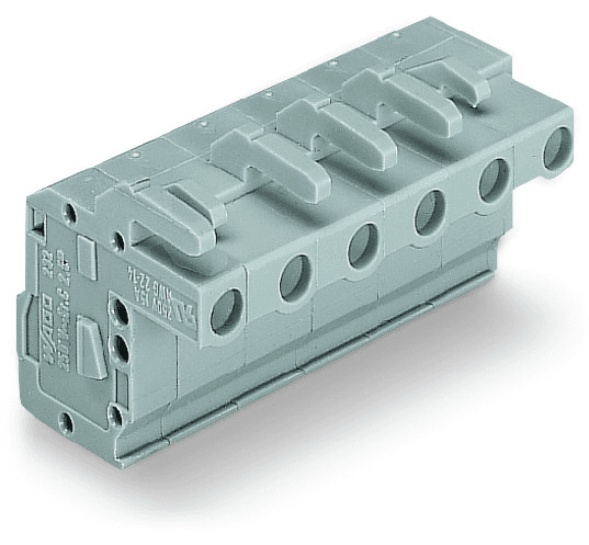 WAGO 732-110/026-000 732-110/026-000 WAGO - 1-conductor female connector, angled; CAGE CLAMP®; 2.5 mm²; Pin spacing 7.5 mm; 10-pole; 2,50 mm²; gray 732-110/026-000 on Powermatic Associates