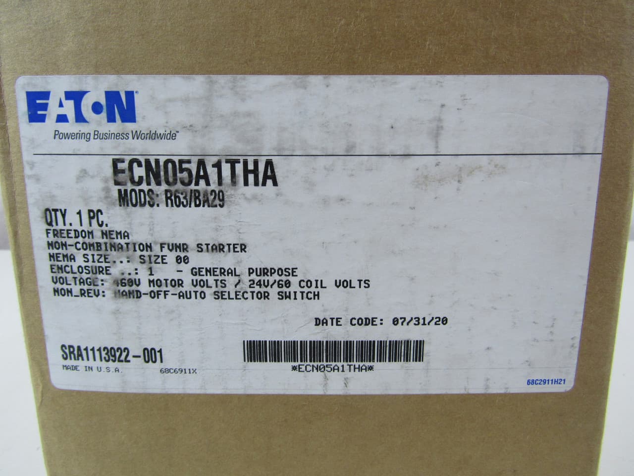 ECN05A1THA on Powermatic Associates