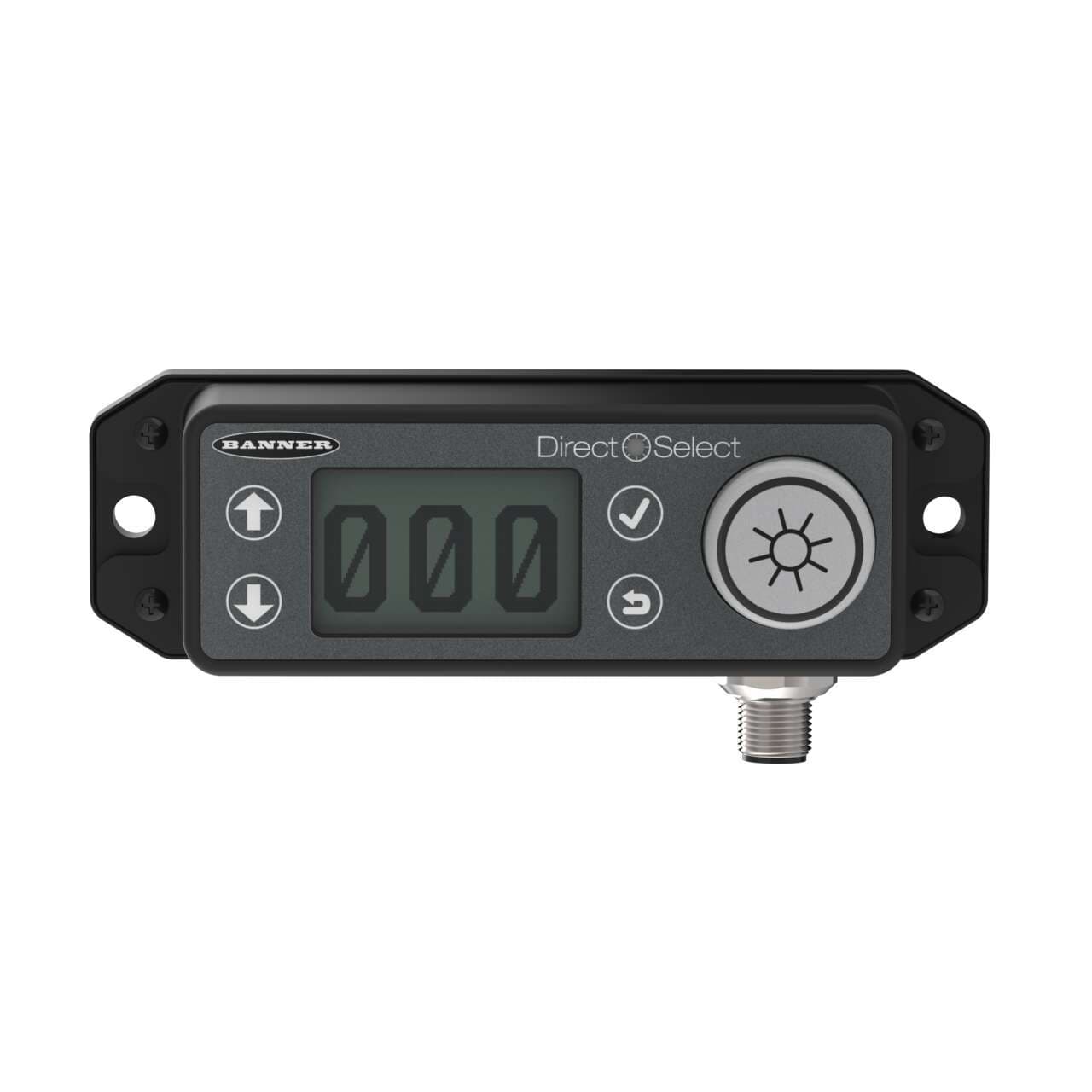 Banner DX80N2DSTS-QD Wireless Operator Interface Node; 2.4 GHz 65 mW, LCD Display 0-999; Multicolor Capacitive Touch; Male M12 QD for 10-30 V Line Power DX80N2DSTS-QD on Powermatic Associates