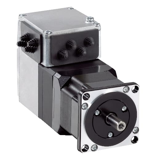 Schneider Electric ILA2E571PC1F0 Schneider Electric ILA2E571PC1F0 is a DC servo motor within the Servo motors sub-range, featuring an integrated servo drive and DC motor. It is designed with a single-turn encoder (16384ppr), a smooth shaft, a holding brake, and is configured for a single (1) motor stack, optimized for medium rotation speed and medium torque. The connection is facilitated through an industrial connector, and it supports the EtherCAT communication protocol. For safety, it includes the Safe Torque OFF (STO) protection function. The motor operates on a supply voltage of 24Vdc-48Vdc and is mounted via a 57x57mm flange. Its dimensions are 92.2 mm in height, 57.2 mm in width, and 190.8 mm in depth. The maximum torque is 0.44Nm, with a moment of inertia of 0.165kg.cm2. It achieves rotational speeds of 3200rpm at 24Vdc and 5100rpm at 48Vdc, with a stall torque of 0.62Nm. ILA2E571PC1F0 on Powermatic Associates