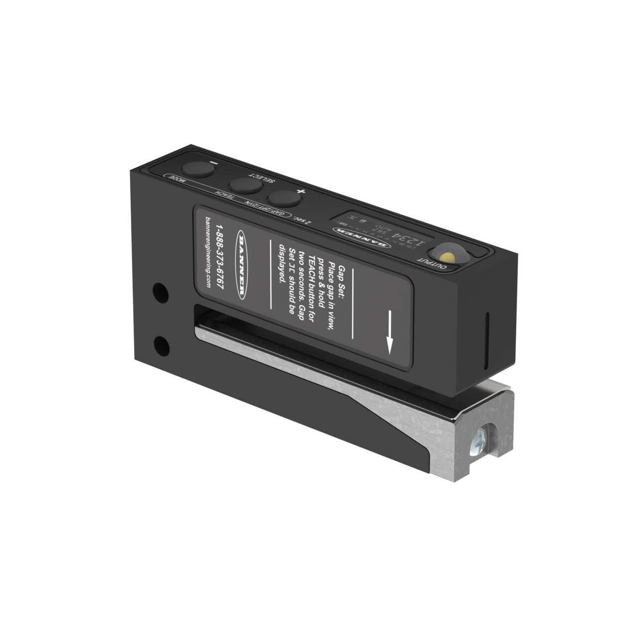 Banner SLU4-BM-Q7 Banner SLU4-BM-Q7 - SLU4 Series: Ultrasonic Label Sensor; Slot width: 4 mm; Input: 12-30 V dc; Output: Bimodal; 4-pin M8 Integral QD SLU4-BM-Q7 on Powermatic Associates