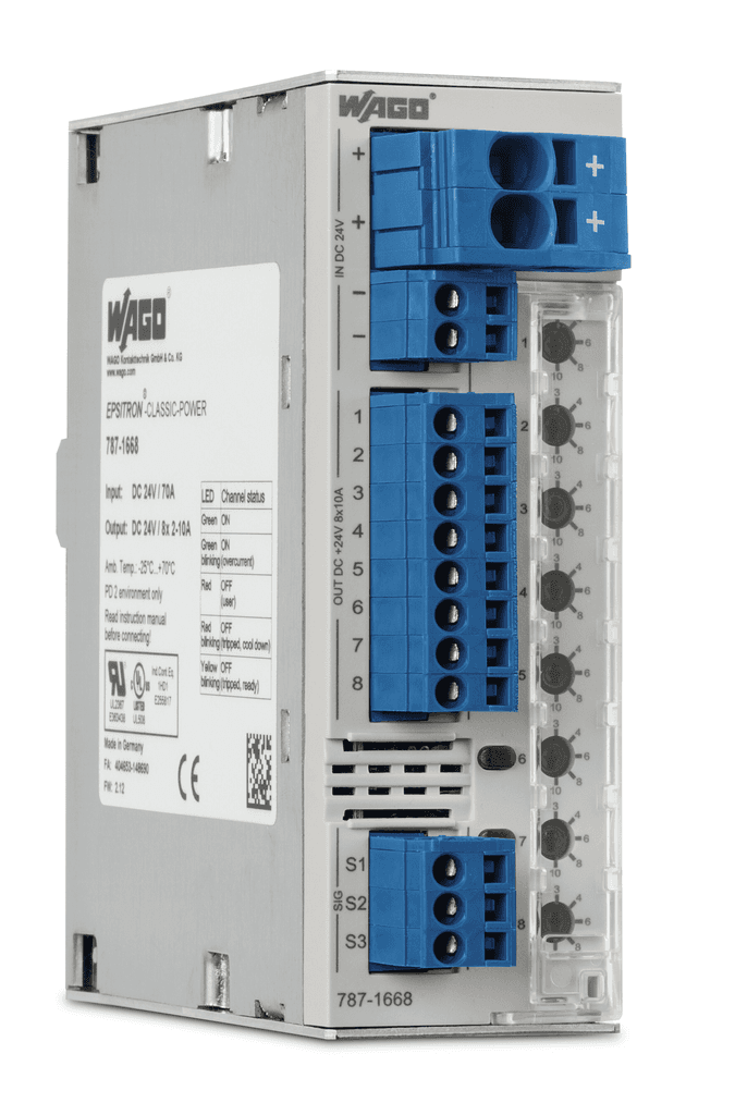 WAGO 787-1668 787-1668 WAGO - Electronic circuit breaker; 8-channel; 24 VDC; 2 ... 10 A 787-1668 on Powermatic Associates