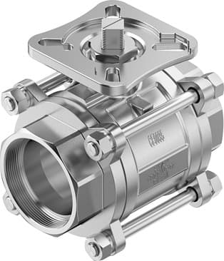 Festo 8089046 ball valve VZBE-21/2-WA-63-T-2-F0710-V15V15 Design structure: 2-way ball valve, Type of actuation: mechanical, Sealing principle: soft, Assembly position: Any, Mounting type: Line installation 8089046 on Powermatic Associates