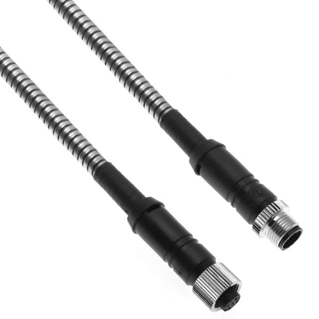 Mencom MDCP-8MFP-5M-A01 MDC, Cordset, Shielded Cable, Not shielded to coupling nut,8 Pole, Male Straight / Female Straight, 5M, 2A, Stainless Steel with Yellow PUR Cable Inside, Nickel Plated Brass MDCP-8MFP-5M-A01 on Powermatic Associates