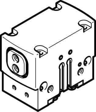 Festo 1132939 parallel gripper HGPD-20-A Size: 20, Stroke per gripper jaw: 4 mm, Max. replacement accuracy: <: 0,2 mm, Max. angular gripper jaw backlash ax,ay: <: 0,1 deg, Max. gripper jaw backlash Sz: <: 0,02 mm 1132939 on Powermatic Associates
