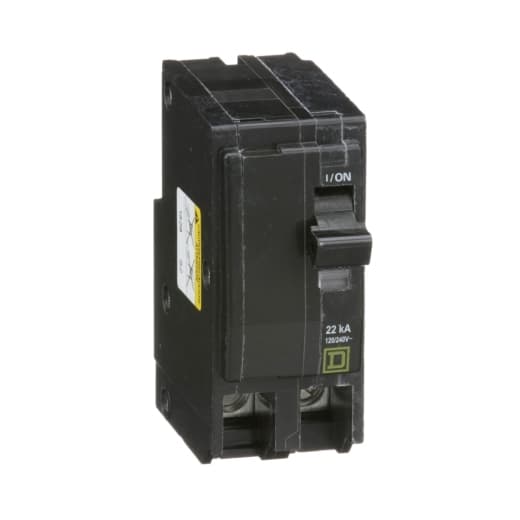 Schneider Electric QO270VH Square D by Schneider Electric QO270VH is a Miniature Circuit Breaker (MCB) designed for plug-in mounting. It features a rated current of 70A and accommodates a plug-in connection type. This MCB operates at a rated voltage of 120V to 240V AC and is compatible with a cross-section of 8-2AWG for one aluminum or copper cable. It is a 2-pole circuit breaker with a short circuit breaking rating of 22kA at 240Vac. The QO270VH is equipped with box lug terminals for secure wire connections. QO270VH on Powermatic Associates