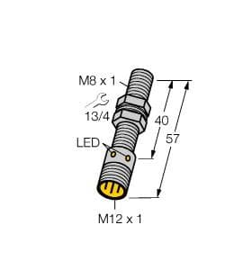 Turck BI2-EGT08-VN6X-H1341 BI2-EGT08-VN6X-H1341 Turck - BI2-EGT08-VN6X-H1341 Inductive Sensor, With Increased Switching Distance BI2-EGT08-VN6X-H1341 on Powermatic Associates