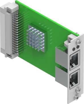Festo 1911916 interface CAMC-F-PN Plug-in card for fieldbus interface. Dimensions W x L x H: 19 mm x 90 mm x 65 mm, CE mark (see declaration of conformity): to EU directive for EMC, Storage temperature: -25 - 70 °C, Relative air humidity: (* 5 - 95 %, * non-condensing) 1911916 on Powermatic Associates