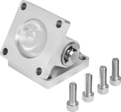 Festo 1560237 swivel flange DAMS-K-V1-100-V-R3 With parallel motor mounting, for spherical bearing. Size: 100, Corrosion resistance classification CRC: 3 - High corrosion stress, Max. tightening torque: 30 Nm, Product weight: 1940 g, Materials note: Conforms to RoHS 1560237 on Powermatic Associates