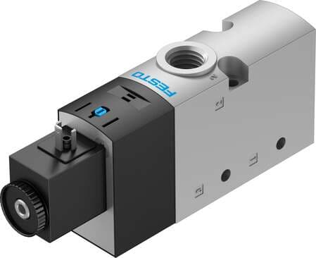 Festo 575573 solenoid valve VUVS-L30-M32C-AZD-G38-F8-1B2 Valve function: 3/2 closed, monostable, Type of actuation: electrical, Valve size: 31 mm, Standard nominal flow rate: 2300 l/min, Operating pressure: -0,9 - 10 bar 575573 on Powermatic Associates