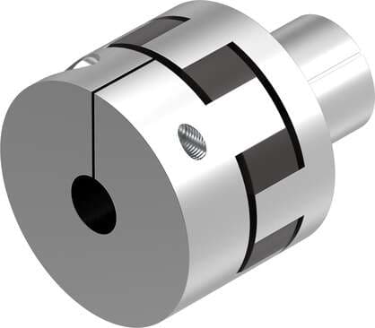 Festo 558008 coupling EAMD-67-51-24-32X32-U drive component, which transmits the rotary motion of a stepper or servo motor Holder diameter 1: 24 mm, Holder diameter 2: 32 mm, Size: 67, Nominal length: 51 mm, Assembly position: Any 558008 on Powermatic Associates