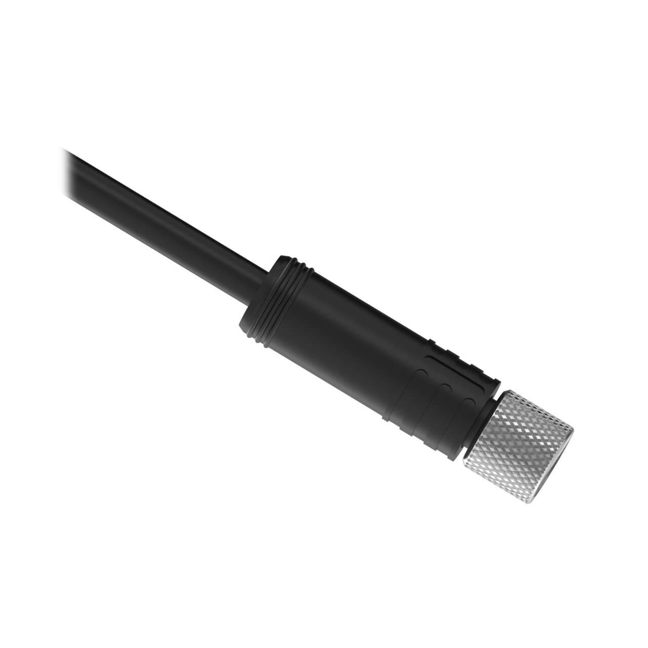 Banner PKG4MS-2 Cordset: Single Ended M8; 4-pin Straight Female; 2.04 m 4x26 Shielded Black PVC Jacket; Nickel-Plated Brass Coupling Nut PKG4MS-2 on Powermatic Associates