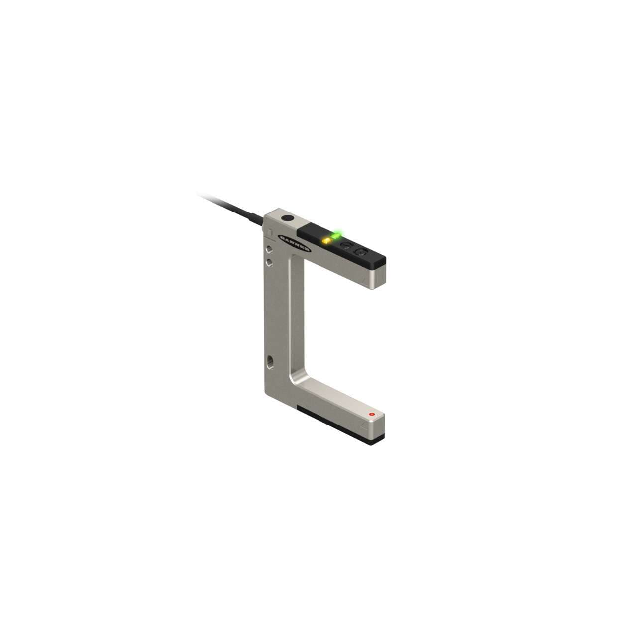 Banner SLM80B6 W/30 SLM Series: Rugged Nickel-Plated Metal Fixed-Distance Slot Sensor; Slot Width:80 mm; Input: 10-30 V dc; Output: Bipolar: 1 NPN; 1 PNP; 9 m (30 ft) Cable SLM80B6 W/30 on Powermatic Associates