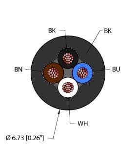 Turck BLK,TPU,4X18,AWM,FL BLK,TPU,4X18,AWM,FL Turck - BLK,TPU,4X18,AWM,FL General Purpose Cable, Reelfast™ Bulk Cable BLK,TPU,4X18,AWM,FL on Powermatic Associates