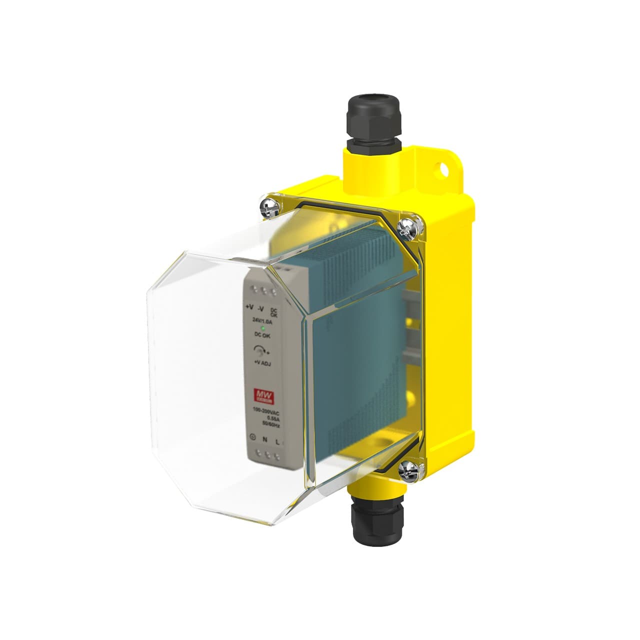 Banner PSB4MK-24-13 Banner Engineering PSB4MK-24-13 is a power supply unit designed to provide a DC output voltage of 24Vdc with a rated current of 2.5A. It supports a wide range of supply voltages, accepting AC inputs from 85Vac to 264Vac (with nominal values at 200Vac, 220Vac, and 240Vac) and DC inputs from 120Vdc to 370Vdc. This unit is pre-wired with a 300mm pigtail that terminates in an M12 quick-disconnect connector, facilitating easy and secure connections to various devices and systems. PSB4MK-24-13 on Powermatic Associates