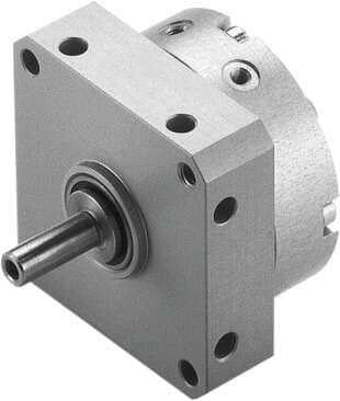 Festo 173189 semi-rotary drive DSM-6-180-P With spigot shaft and fixed stop Size: 6, Cushioning angle: 0,5 deg, Swivel angle: 0 - 180 deg, Cushioning: P: Flexible cushioning rings/plates at both ends, Assembly position: Any 173189 on Powermatic Associates