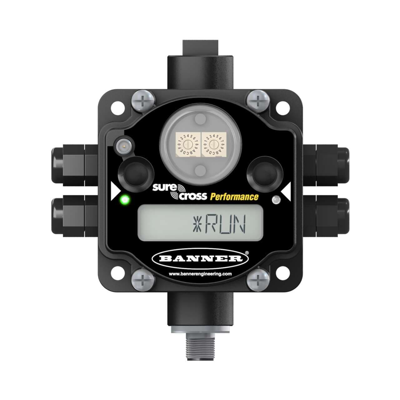 Banner DX80DR2M-H1 MultiHop 2.4 GHz 65 m W IP67; FlexPower External Antenna RS485; Inputs: 4 Discrete 2 Analog 1 Thermistor 1 Counter; Outputs: 2 Discrete DX80DR2M-H1 on Powermatic Associates