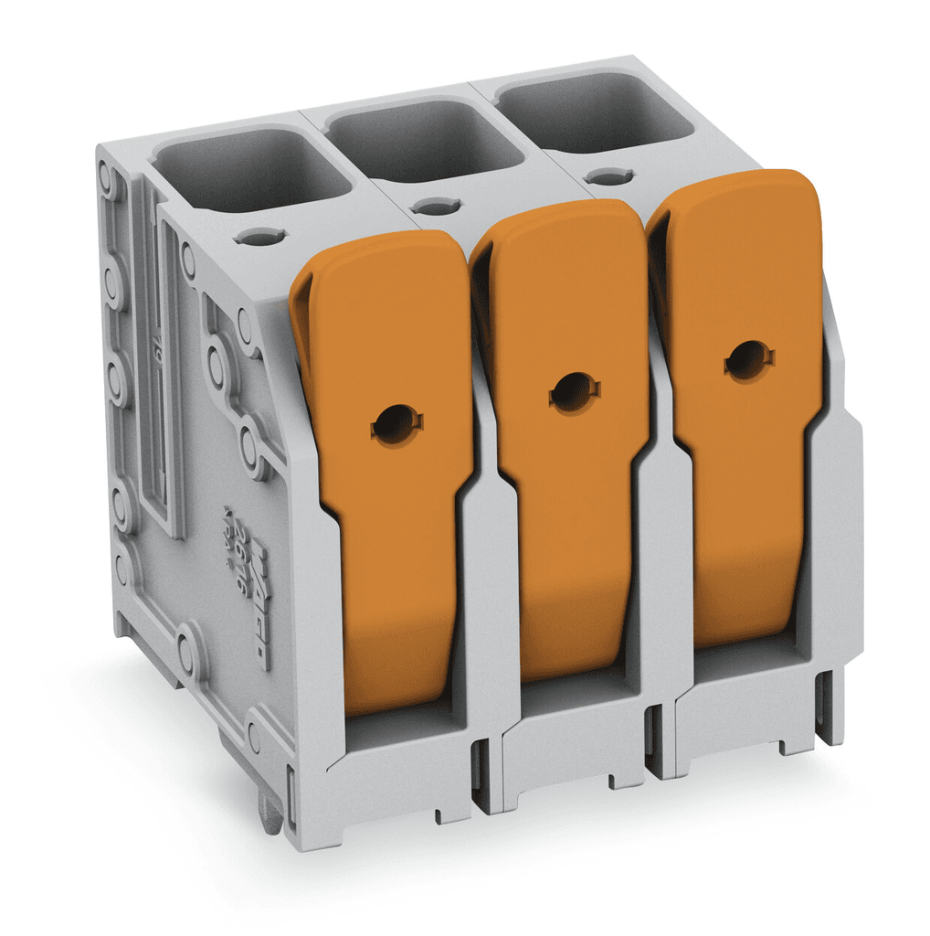 WAGO 2616-3107/020-000 2616-3107/020-000 WAGO - PCB terminal block; lever; Pin spacing 10 mm; W pinning; 7-pole; Push-in CAGE CLAMP®; gray 2616-3107/020-000 on Powermatic Associates