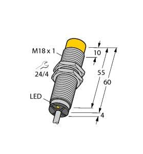 Turck NI8-M18E-AD4X NI8-M18E-AD4X Turck - NI8-M18E-AD4X Inductive Sensor NI8-M18E-AD4X on Powermatic Associates