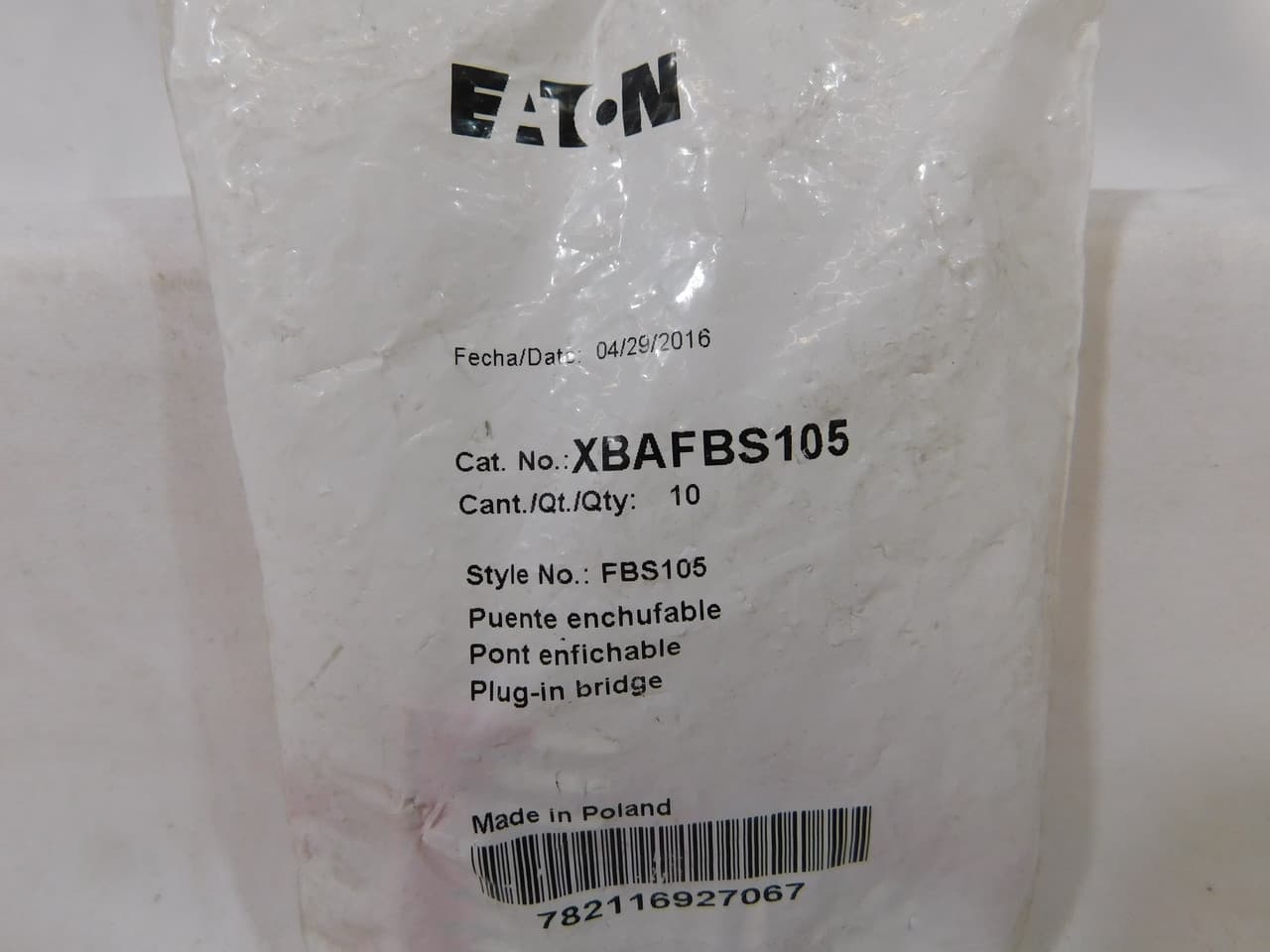 Eaton XBAFBS105 XBAFBS105 Eaton - Plug-in bridge XBAFBS105 on Powermatic Associates