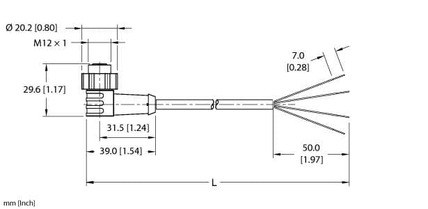 Turck EKWT-A4.400-GC2K-20 EKWT-A4.400-GC2K-20 Turck - EKWT-A4.400-GC2K-20 Actuator and Sensor Cordset, Connection Cable EKWT-A4.400-GC2K-20 on Powermatic Associates