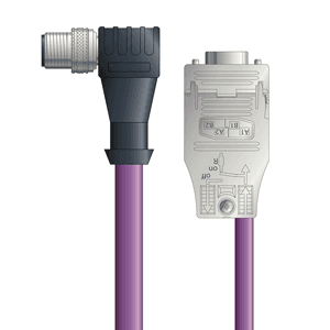 Lapp PB4110153S01 PB4110153S01 - LAPP UNITRONIC® PROFIBUS Cordsets 22 AWG / 1 pair Bus - Violet PVC - M12 Male 90 deg / D-sub Straight connectors - 1m PB4110153S01 on Powermatic Associates