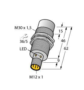 Turck NI30U-EM30WD-VP6X-H1141 NI30U-EM30WD-VP6X-H1141 Turck - NI30U-EM30WD-VP6X-H1141 Inductive Sensor, For the Food Industry NI30U-EM30WD-VP6X-H1141 on Powermatic Associates
