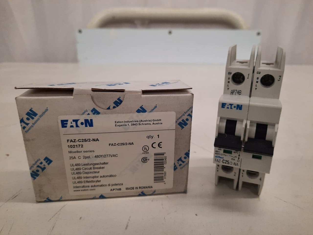 Eaton FAZ-C25/2-NA FAZ-C25/2-NA Eaton - UL 489 Industrial Miniature Circuit Breakers - Supplementary Protector FAZ-C25/2-NA on Powermatic Associates