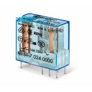 Finder 40.61.7.048.4301 Miniature electromechanical PCB power relay - Wash-tight (RTIII) - Finder (40 series) - Control coil voltage 48Vdc - 1 pole (1P) - 1NO / SPST-NO (Single Pole Single Throw - Normally Open) contacts - Rated current 16A (250Vac; AC-1) / 16A (30Vdc; DC-1) - R 40.61.7.048.4301 on Powermatic Associates