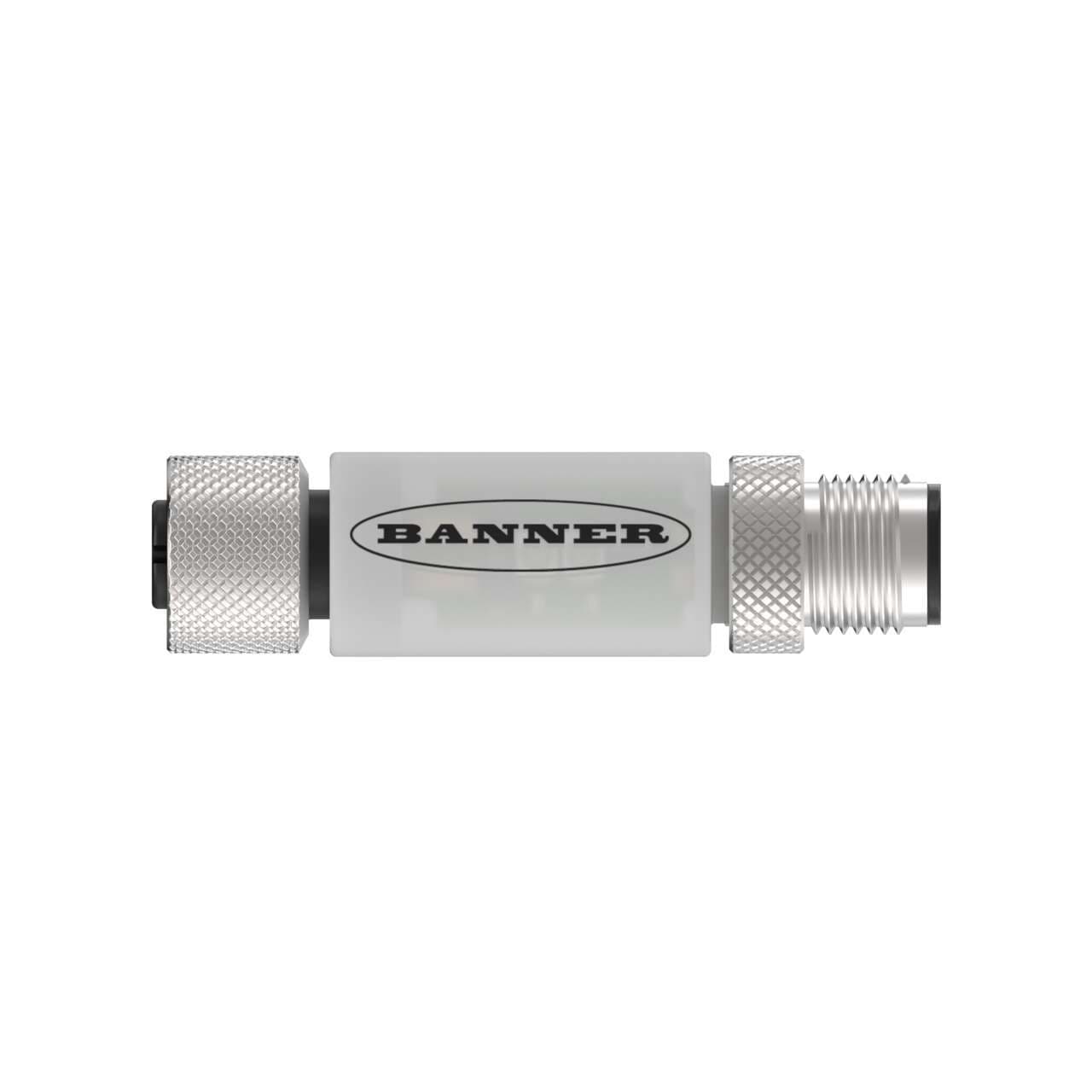Banner TL15B4Q TL15 Series: 1-Color In-Line Status Indicator Segment; Voltage: 12 or 24 V dc; Housing: PVC; IP67; Input: PNP; Colors: Blue, Pin 4; Male-Female 5-pin M12 Integral QD TL15B4Q on Powermatic Associates
