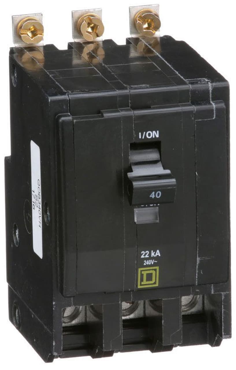 Schneider Electric QOB110 Square D by Schneider Electric QOB110 is a Miniature Circuit Breaker (MCB) designed for bolt-on mounting. It features a bolt-on connection type and is suitable for use with a single cable of 14-8AWG (Al/Cu). This MCB is rated for 10A current and can operate at a rated voltage of 120V to 240V AC or 48V DC. It is a single-pole device with a short circuit breaking rating of 10kA at 240Vac and 5kA at 48Vdc. The terminals are of the press plate type. QOB110 on Powermatic Associates
