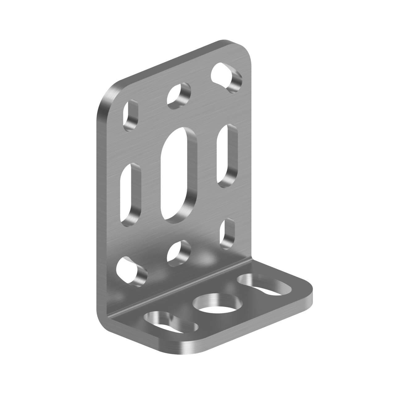 Banner SMB300 Bracket: Right-Angle; Steel right-angle bracket for 2-axis mounting; Clearance slot for mounting LR/PT400; Used with SP300 LR/PT400 LP400WB LR/PT200 SMB300 on Powermatic Associates
