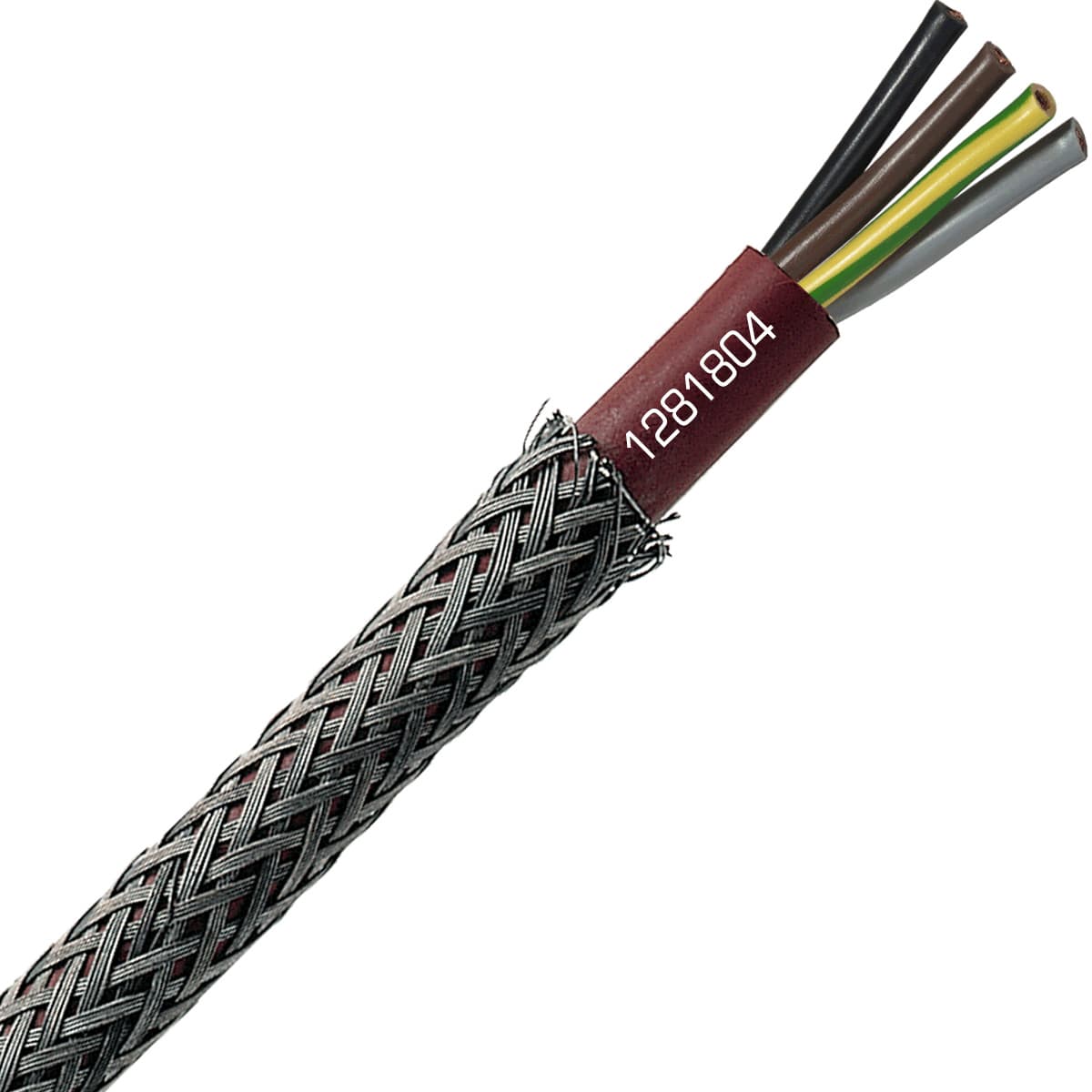 SAB 1281804 SC 600 HDTRS - 18 AWG/4c, high temperature steel wire shield silicone cable, UL CSA, CE, RoHS 1281804 on Powermatic Associates