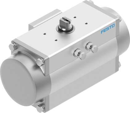 Festo 8066446 semi-rotary drive DFPD-N-120-RP-90-RS30-F0507 single-acting, rack and pinion design, connection pattern to NAMUR VDI/VDE 3845 for mounting solenoid valves, position sensors and positioners, standard connection to process valve fitting ISO 5211, NPT contro 8066446 on Powermatic Associates