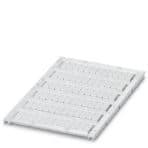 Phoenix Contact 0828734 Marker for terminal blocks, Sheet, white, unlabeled, can be labeled with: TOPMARK NEO, TOPMARK LASER, BLUEMARK ID COLOR, BLUEMARK ID, BLUEMARK CLED, THERMOMARK PRIME, THERMOMARK CARD 2.0, THERMOMARK CARD, mounting type: snap into tall marker groove, for t 0828734 on Powermatic Associates