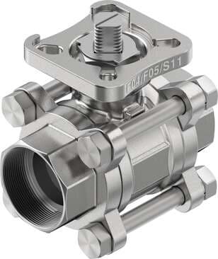Festo 8089042 ball valve VZBE-1-WA-63-T-2-F0405-V15V15 Design structure: 2-way ball valve, Type of actuation: mechanical, Sealing principle: soft, Assembly position: Any, Mounting type: Line installation 8089042 on Powermatic Associates